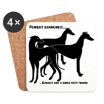 forget_diamonds..Galgos - Untersetzer (4er-Set) - Weiß - Vorne