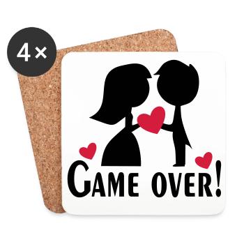 hochzeit - Untersetzer (4er-Set) - Weiß - Vorne