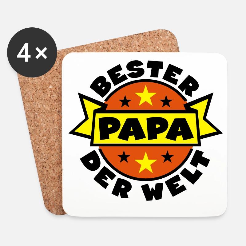 papa vatertag himmelfahrt - Untersetzer (4er-Set) - Weiß