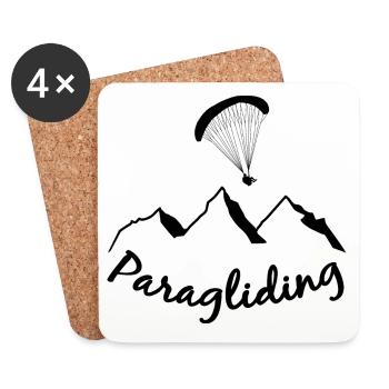 Paragliding - Coasters (set of 4) - white - Front