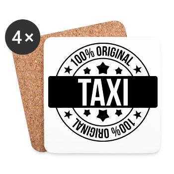Taxi - Dessous de verre (lot de 4) - blanc - Devant