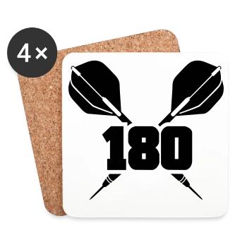 darts 180 - Coasters (set of 4) - white - Front