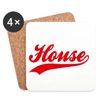 Vintage Chicago house est. 1984 rave house party - Coasters (set of 4) - white - Front