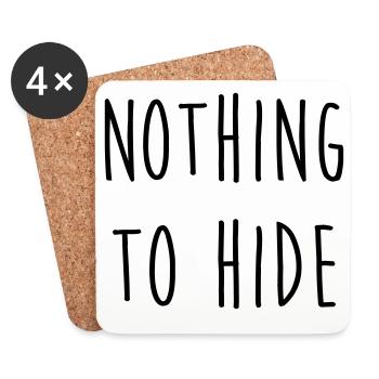Nothing to Hide / Style / Mode / Swag / Vogue - Coasters (set of 4) - white - Front