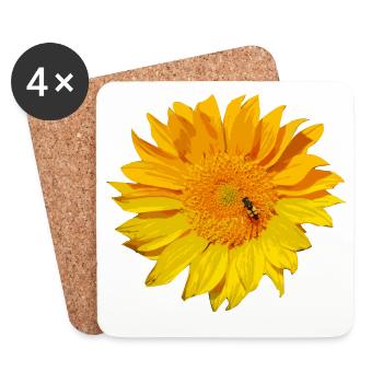 tournesol - Dessous de verre (lot de 4) - blanc - Devant
