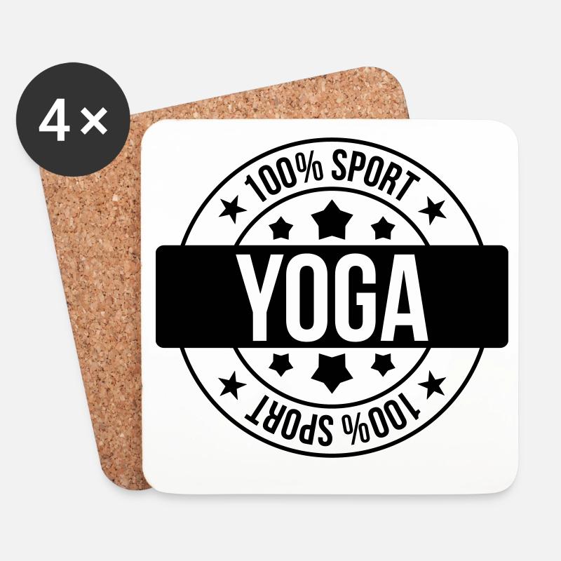 Buddhismus / Buddhist / Buddha / Yoga / Yogi - Untersetzer (4er-Set) - Weiß