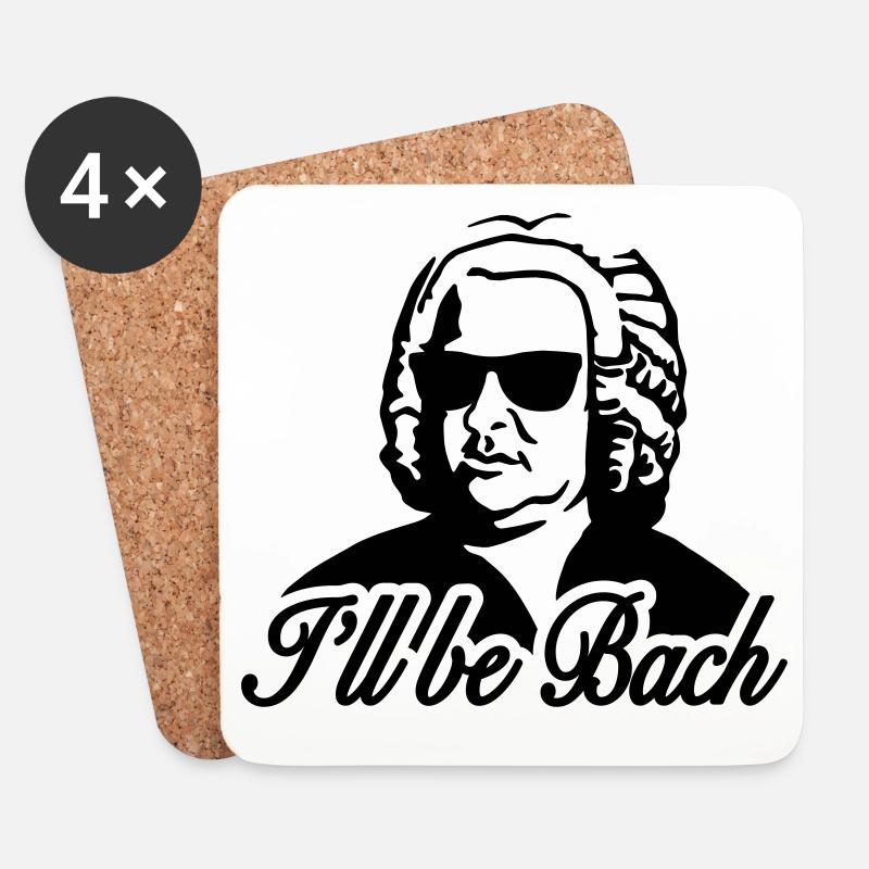 I'll be bach 2b - Untersetzer (4er-Set) - Weiß