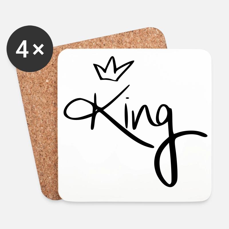King. - Untersetzer (4er-Set) - Weiß