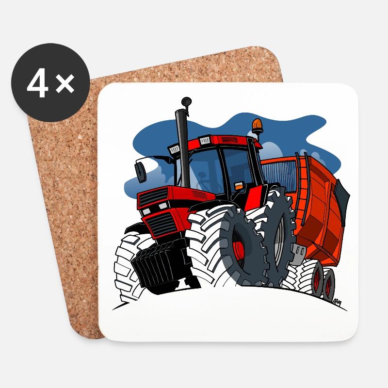 0856 Kofferwagen ALT - Untersetzer (4er-Set) - Weiß