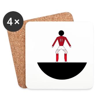 11 rossonero Zlatan - Coasters (set of 4) - white - Front