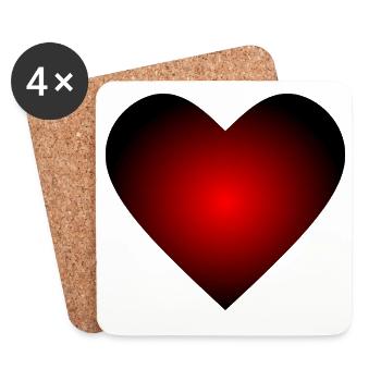 Cadeau Saint-Valentin Saint-Valentin - Dessous de verre (lot de 4) - blanc - Devant