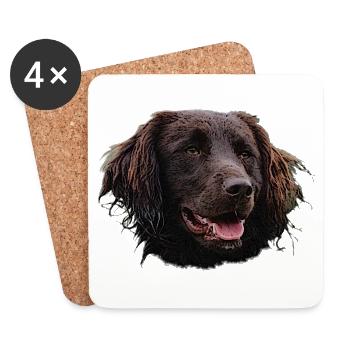 Münsterländer, chiens, chien de chasse - Dessous de verre (lot de 4) - blanc - Devant