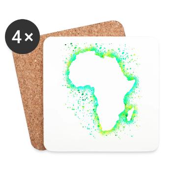 Afrika - Untersetzer (4er-Set) - Weiß - Vorne