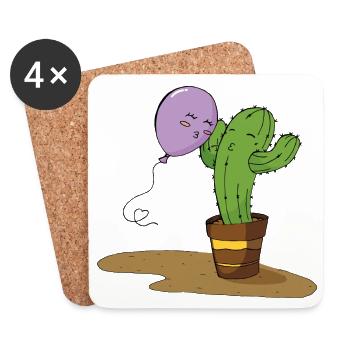 Bisous Piquant - Dessous de verre (lot de 4) - blanc - Devant