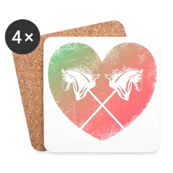 Hobby Horse - Untersetzer (4er-Set) - Weiß - Vorne