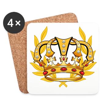 Roi héritier Majesté le prince royal - Dessous de verre (lot de 4) - blanc - Devant