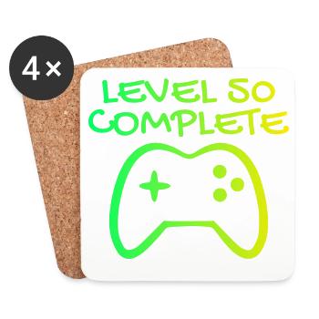 50. Geburtstag Level 50 Complete - Untersetzer (4er-Set) - Weiß - Vorne