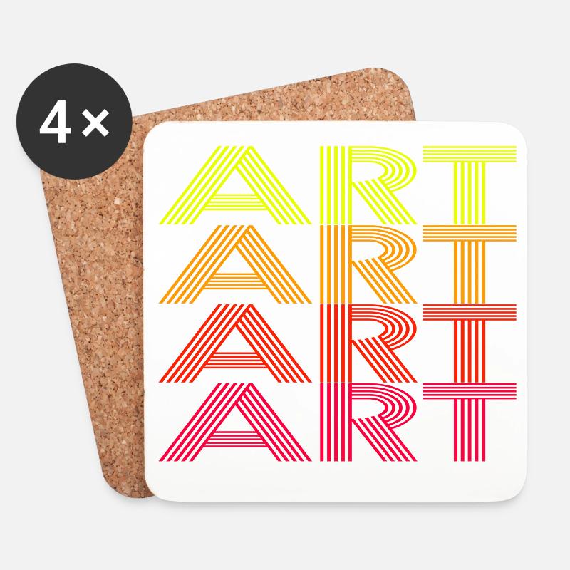 Art - Untersetzer (4er-Set) - Weiß