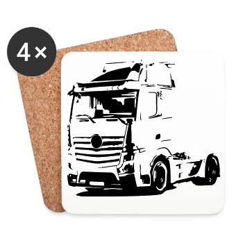German truck - Coasters (set of 4) - white - Front