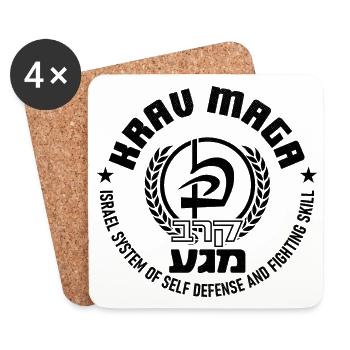 Krav Maga Contact Fight Israel IDF Gift - Coasters (set of 4) - white - Front
