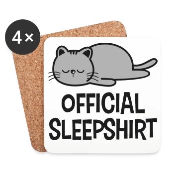 Chats Chats - Dessous de verre (lot de 4) - blanc - Devant