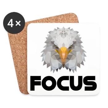 Focus Adler - Untersetzer (4er-Set) - Weiß - Vorne