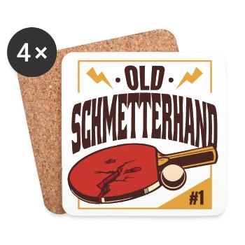pingpongDesign - Untersetzer (4er-Set) - Weiß - Vorne