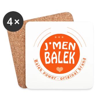 J'men balek ! - Dessous de verre (lot de 4) - blanc - Devant