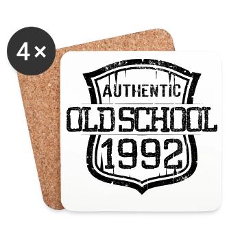 Authentic old school 1992 - Coasters (set of 4) - white - Front