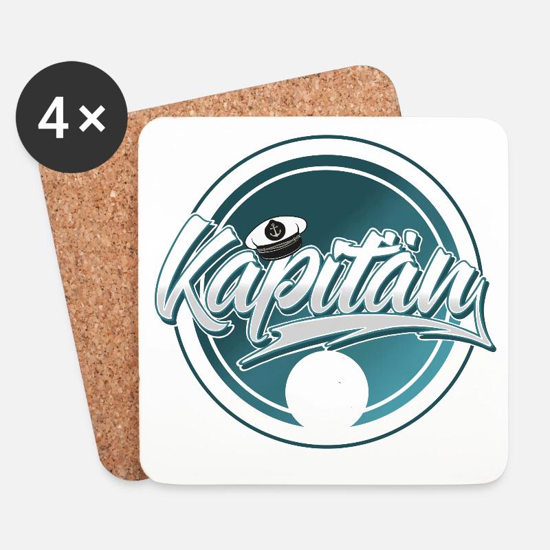 Kapitän - Untersetzer (4er-Set) - Weiß