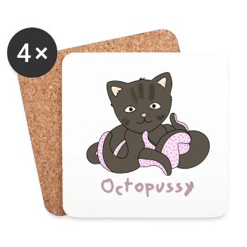 Octopussy - Untersetzer (4er-Set) - Weiß - Vorne