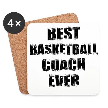 Best basketball coach of all time - Coasters (set of 4) - white - Front