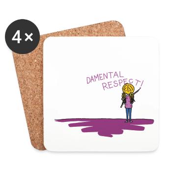 International Women's Day - Woman Power, Girlpower - Coasters (set of 4) - white - Front