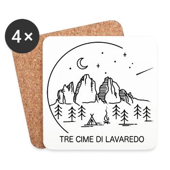 Drei Zinnen Tre Cime di Lavaredo Dolomiten Italien - Untersetzer (4er-Set) - Weiß - Vorne