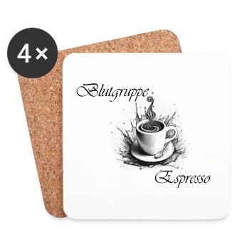 Blutgruppe espresso 2 - Untersetzer (4er-Set) - Weiß - Vorne