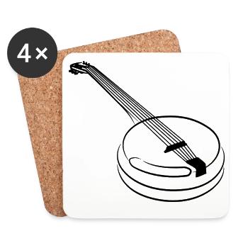 Banjo - Untersetzer (4er-Set) - Weiß - Vorne