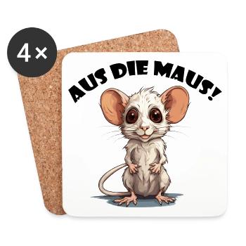 AUS DIE MAUS - Untersetzer (4er-Set) - Weiß - Vorne