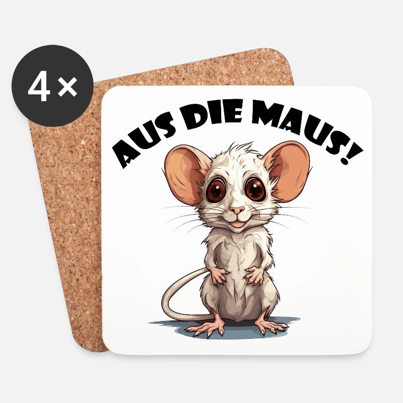 AUS DIE MAUS - Untersetzer (4er-Set) - Weiß