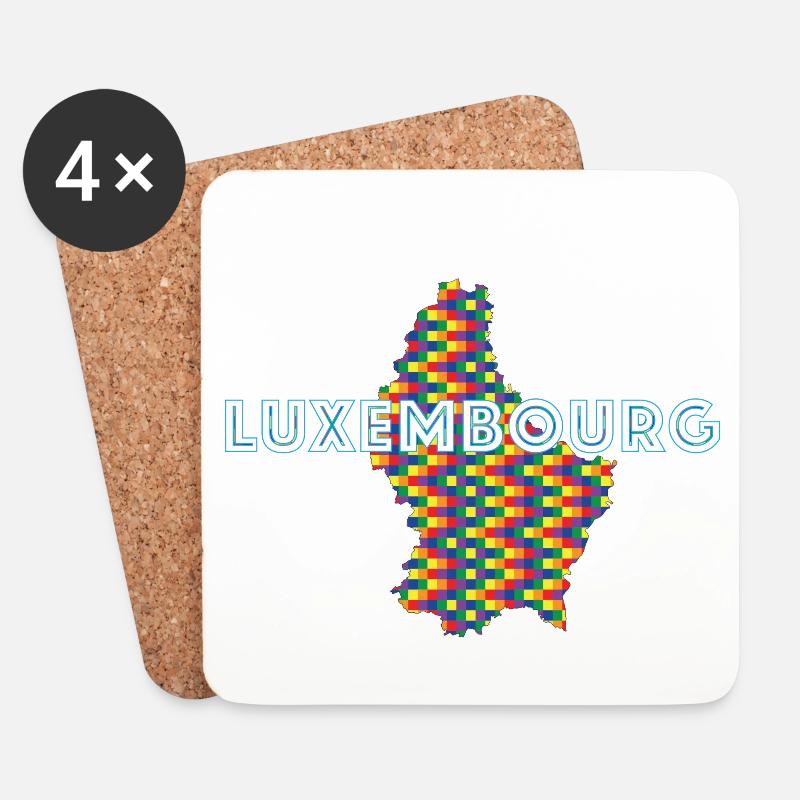 Luxemburger Stolz - Untersetzer (4er-Set) - Weiß