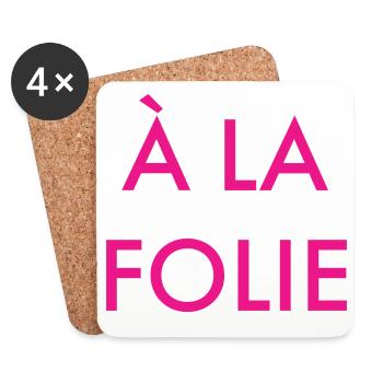 a la folie - Dessous de verre (lot de 4) - blanc - Devant