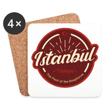 Istanbul – Pearl of the Bosphorus - Coasters (set of 4) - white - Front