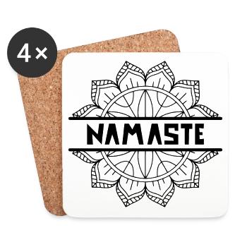 Namaste (2) - Untersetzer (4er-Set) - Weiß - Vorne