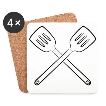 Slotted spoon - Coasters (set of 4) - white - Front