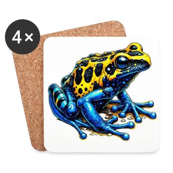 Frosch - Untersetzer (4er-Set) - Weiß - Vorne