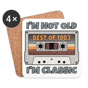 I'M NOT OLD I'M CLASSIC BEST OF 1983 Birthday gift - Coasters (set of 4) - white - Front