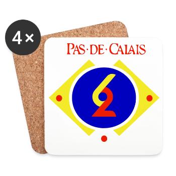 Pas de Calais - Dessous de verre (lot de 4) - blanc - Devant