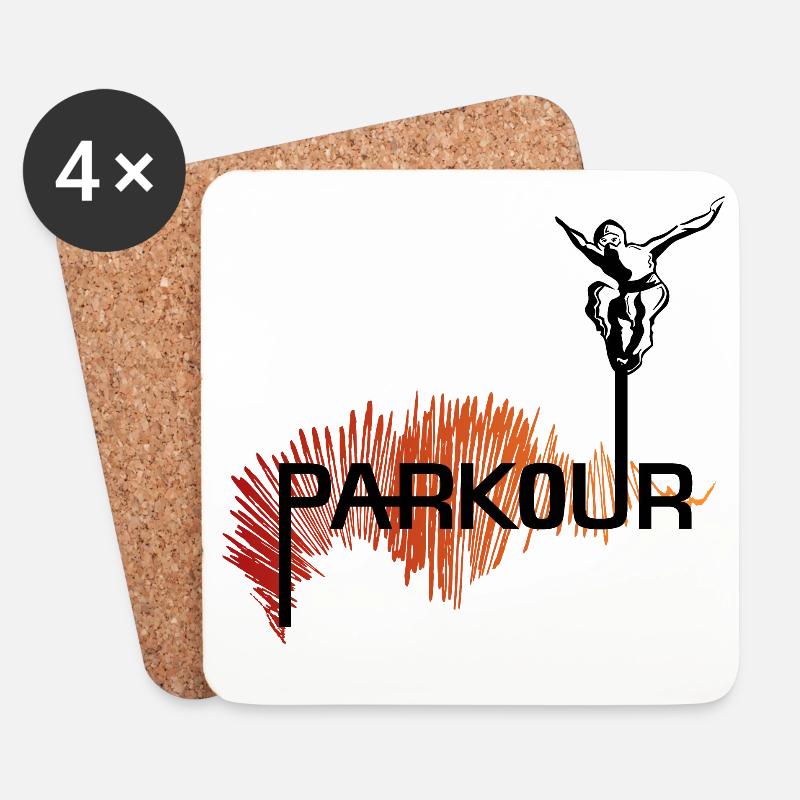 Parkour Ninja - color - Untersetzer (4er-Set) - Weiß