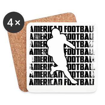 American football - Coasters (set of 4) - white - Front