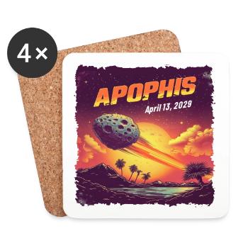 Apophis 13.04.2029 / Interstellares Objekt 99942 - Untersetzer (4er-Set) - Weiß - Vorne