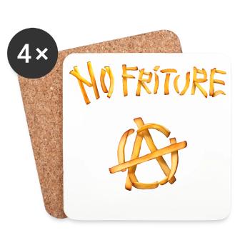 Keine Friture-Anarchie - Untersetzer (4er-Set) - Weiß - Vorne